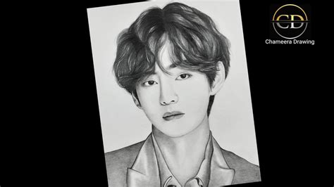 How to draw BTS V Kim Taehyung .